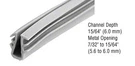 Gray Glazing Vinyl 15/64" Channel Depth 7/32" To Metal Opening - 100 F. Fixed Price $54.87.