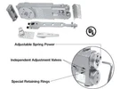 Crl 105 Degree Hold Open Adjustable Spring Power Overhead Concealed Door Closer. Fixed Price $186.30.