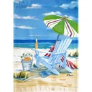 Umbrella Beach Chair 12.5" X 18" Garden Flag 11-2640-183 Rain Or Shine Seasonal. Fixed Price $11.86.