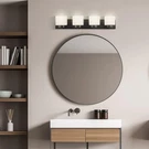 Dove Creek Stainless Steel Bath Matte Black 4-LIGHT. Fixed Price $175.40.