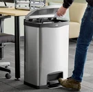 Rubbermaid Slim Jim 13 Gal Step-on Trash Can Stainless Steel W/ Liner. Fixed Price $235.62.