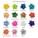 Small Star Gift Bows 2-1/2" 12 Loops Easy Peel & Stick. Fixed Price $18.95.