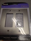 Amerelle 70RRBN Halle Wallplate, 2 Rocker, Cast Metal, Brushed Nickel, 1-PACK. Fixed Price $12.00.