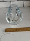 Vtg Robert Deeble Art Glass Teardrop Vase 5.5 Clear Handmade Signed Minimalist. Fixed Price $64.00.