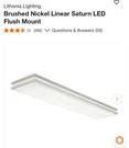 Lithonia Lighting Brushed Nickel Linear Saturn Led Flush Mount. Fixed Price $100.00.