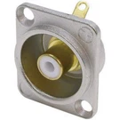 Neutrik NF2D-9 Phono Rca Socket Nickel Panel D-shape W/colored Washer White. Fixed Price $9.25.