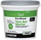 Custom Bldg Products Simpleset Pre-mixed Thin-set Mortar 1 Qt. Fixed Price $25.71.