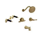 Design House Oakmont Bath & Shower Faucet Kit Brushed Gold 595728 Wall Mount. Fixed Price $128.24.