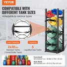 Refrigerant Rack, With 2 X 30LBS And Other Small Bottle Tanks, Nitrogen. Fixed Price $95.63.