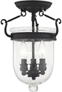 Livex Lighting 5081-04 Jefferson 3-LIGHT Ceiling Mount, Black W/ Seeded Glass. Fixed Price $118.94.