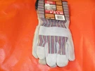 New Boss Strip / Gray Work Gloves Leather Palm 4046 Large Oem. Fixed Price $14.00.