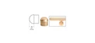 Crl HR15DPB Polished Brass Dome End Cap For 1-1/2" Tubing. Fixed Price $10.32.