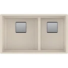 Franke PKG160LD-CHA Peak Granite Undermount Double Bowl Kitchen Sink Champagne. Fixed Price $289.99.