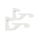 Brixwell Aluminum Shelf Bracket For 3/8" To 1/2" Glass - White, 80 Lbs, Pack. Fixed Price $18.73.