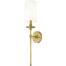 Z-lite 807-1S-RB-WH Emily Light 5.5 Inch Rubbed Brass Wall Sconce. Fixed Price $139.40.