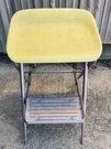 Vtg Samsonite Folding Mcm Metal Yellow Seat Step Stool Chair Retro Fiberglass. Fixed Price $99.99.