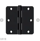 Deltana S35R41B 3.5" X 1/4" Radius Steel Hinge Paint Black USB1. Fixed Price $19.99.