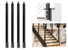 Lot Of Muzata 42" Black Side Mount Stair Cable Railing Post 25-35 Degree. Fixed Price $139.99.