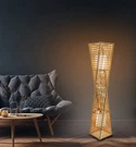 Artiva Phuket 51 In. 2-LIGHT Rattan Unique Handcrafted Twist Floor Lamp. Fixed Price $113.95.