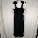 Loft Jump Suit Women's 4 Black Pockets Sleeveless Tie Strap Lightweight Wide Leg. Fixed Price $16.79.