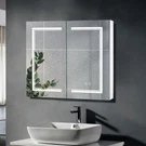 Led Light Bathroom Anti-fog Cabinet Wall Mounted Mirror Doors W/charging Station. Fixed Price $197.89.