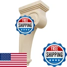 Ekena Millwork COR06X10X22SCRW Scroll Corbels 1/4W 10D 22H Rubberwood. Fixed Price $275.60.