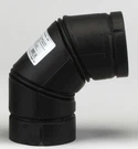 3'' Id Black Galvanized Steel Pellet Stove Round Double Wall Pipe 90 Elbow. Fixed Price $79.99.