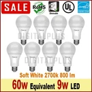 8 Pack 60W Equivalent 9W Maxlite Led Light Bulbs Soft White 2700K E26 Dimmable. Fixed Price $21.43.