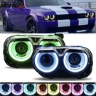 Fits 15-23 Dodge Challenger Rgb Projector Led Drl Headlights Lamps W/10 Colors. Fixed Price $372.99.