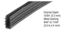 Glazing Vinyl 13/64" Channel Depth 9/64" To 11/64" Metal Opening - 1000' Roll. Fixed Price $171.83.