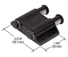 Crl Black Magnetic Double Latch For Glass Cabinet Doors 2-5/16" W 1-3/8". Fixed Price $11.65.