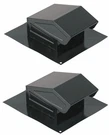 Pair Broan-nutone 636 Black Steel Roof Vent Caps For 3" & 4" Round Ducts. Fixed Price $36.99.