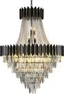 Luxury Modern Crystal Chandelier K9 Raindrop Black Finish 7-T. Fixed Price $2308.99.