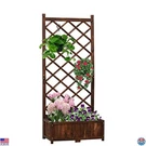 Raised Garden Bed Planter With Trellis, Outdoor Wood Box 67IN, Lattice Panels. Fixed Price $141.11.