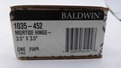 Baldwin 1035-452 Distressed Antique Nickel 3.5" X Square Corner Door Hinge. Fixed Price $13.49.