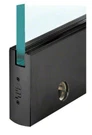 Crl Black Powder Coat 6" Square Door Rail With Lock For 1/2" Glass 35-3/4" Le. Fixed Price $752.55.