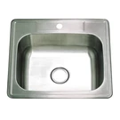 Kingston Brass Gourmetier GKTS252281 Drop-in Single Bowl Kitchen Sink Brushed. Fixed Price $156.88.