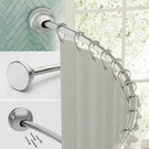Zenna Home E40S2ALBN Dual Mount Curved Stall Shower Rod, 32"-40" Brushed Nickel. Fixed Price $35.50.