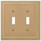 Amerelle Bethany 2 Gang Toggle Metal Wall Plate Brushed Bronze (3-PACK). Fixed Price $8.99.