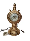 Vintage Lanshire Mantle Clock 22K Gold Hand Painted Self Starting Works 13". Fixed Price $44.99.