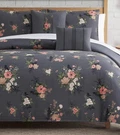 Lucky Cali Bouquet Floral Dark Grey Comforter Set With Pillows Twin/twin Xl New. Fixed Price $78.90.
