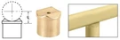 Polished Brass Perpendicular Collar For 2" Tubing By Laurence. Fixed Price $30.00.