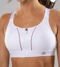 Alpha Prime Serpent Front Zip Sports Bra Satin Finish Sheer Trim Molded Cups New. Fixed Price $20.00.