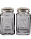 Compact Jumbo Salt & Pepper Shakers 8 Oz Retro Glass Design With Stainless Lid.. Fixed Price $18.00.