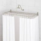 Signature Hardware SH555015BN 54X27" D-shaped Solid Brass Shower Ring & Ceiling. Fixed Price $48.00.
