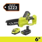 Ryobi One+ 18V 6 In. Cordless Mini Chainsaw W/2.0 Ah Battery+charger. Fixed Price $109.99.