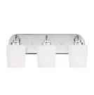 Generation Lighting Windom 18 In. 3-LIGHT Chrome Vanity Alabaster Glass. Fixed Price $39.49.