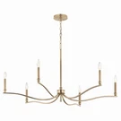 Champagne Bronze Six Light Chandelier From The Malene Collection. Fixed Price $664.99.