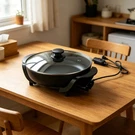 12-INCH Non-stick Ceramic Electric Skillet, 1200 Watts, Detachable Thermostat. Fixed Price $24.20.