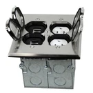 975549-S-D Nickel Plated Brass 2-GANG Floor Box Flip Open Assembly, 20A Tamper W. Fixed Price $184.91.
